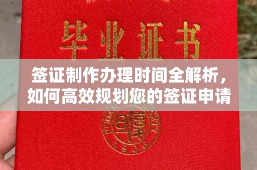 远安签证制作办理时间全解析，如何高效规划您的签证申请流程