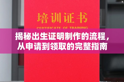 远安揭秘出生证明制作的流程，从申请到领取的完整指南