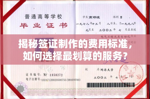 远安揭秘签证制作的费用标准，如何选择最划算的服务？